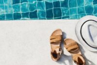 Stylish canvas Adidas sandals for pool