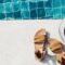 Stylish canvas Adidas sandals for pool